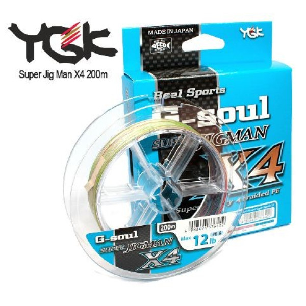 Плетеный шнур YGK Super Jig Man X4 200м #0.6