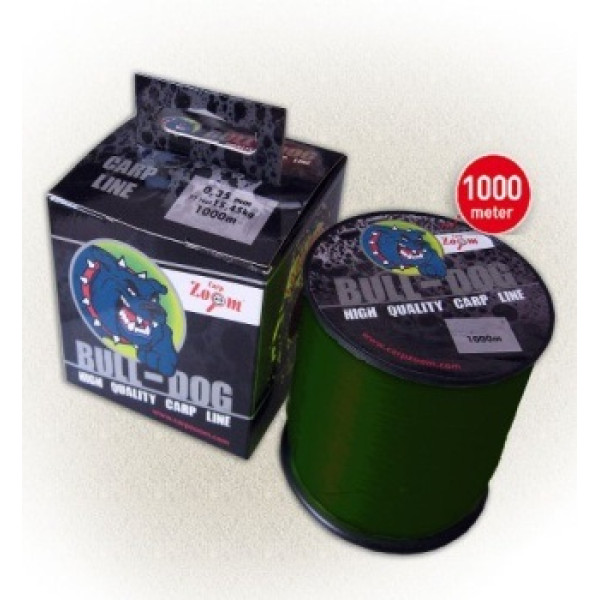 Леска карповая Carp Zoom Bull-Dog Carp Line 1000m, 0,35mm (темно - зеленая)
