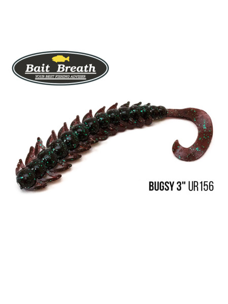 Приманка Bait Breath BUGSY 3" Rock Soul (11 шт.) (Ur156 Junebug／Green)