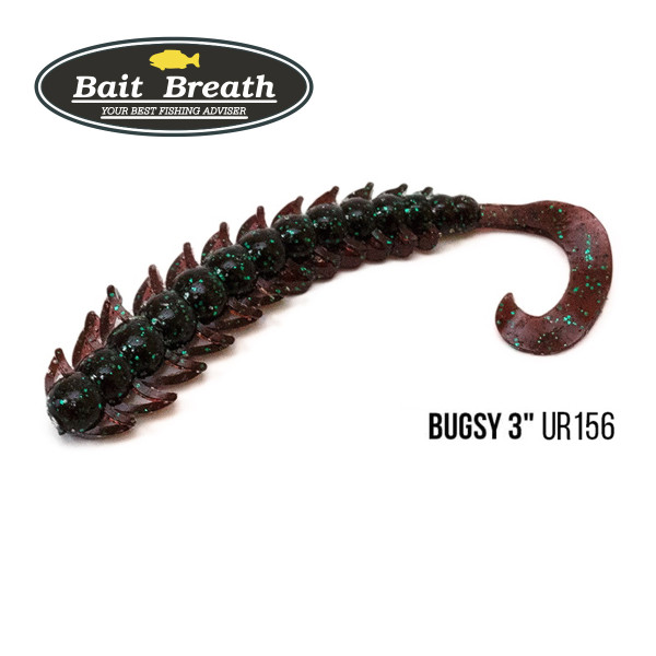 Приманка Bait Breath BUGSY 3" Rock Soul (11 шт.) (Ur156 Junebug／Green)