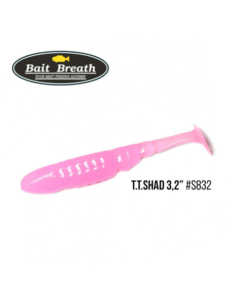 ".Приманка Bait Breath T.T.Shad 3,2" (7 шт) (S832 Glow pink /KEIME LIGHT)