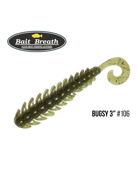 Приманка Bait Breath BUGSY 3" Rock Soul (11 шт.) (106 Watermelon／Seed)