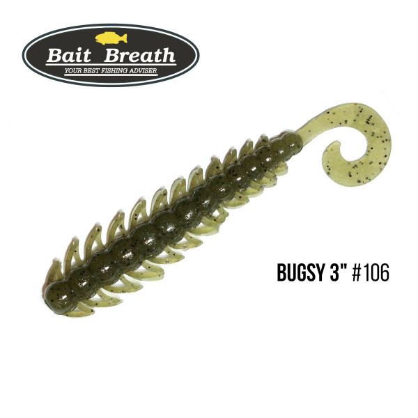 Приманка Bait Breath BUGSY 3" Rock Soul (11 шт.) (106 Watermelon／Seed)