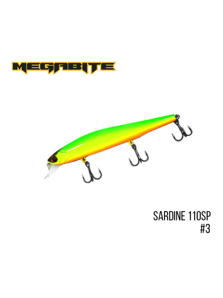 Воблер Megabite Sardine 110SP (110 mm, 13.7 g, 1.2 m) (3)