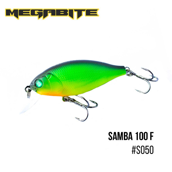 Воблер Megabite Samba 100 F (60 mm, 12,5 g, 1 m) (S050)