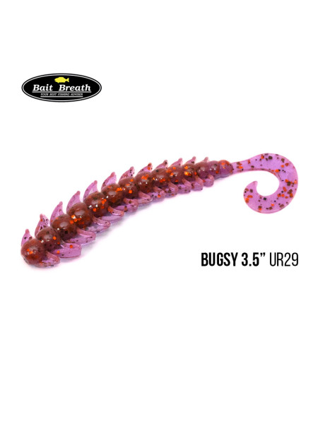 Приманка Bait Breath BUGSY 3,5" (8шт.) (Ur29 Chameleon / red・seed)