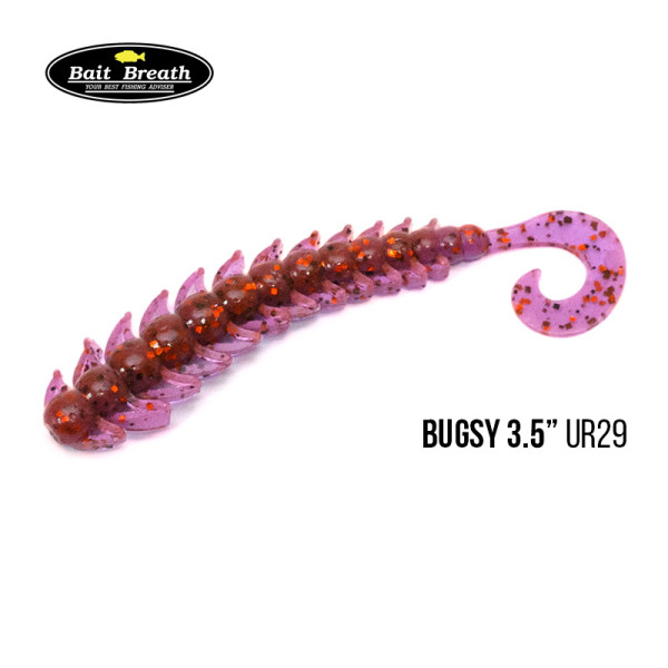 Приманка Bait Breath BUGSY 3,5" (8шт.) (Ur29 Chameleon / red・seed)