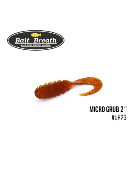 Приманка Bait Breath Micro Grub 2" (12шт.) (Ur23 Pumpkin/red)