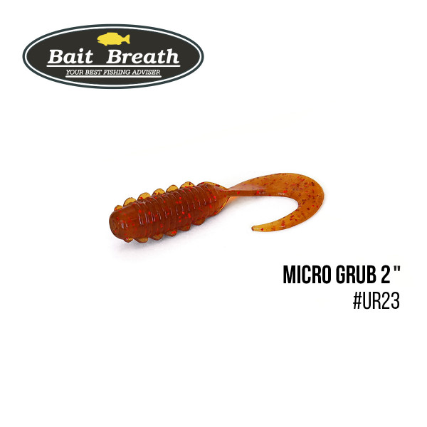 Приманка Bait Breath Micro Grub 2" (12шт.) (Ur23 Pumpkin/red)