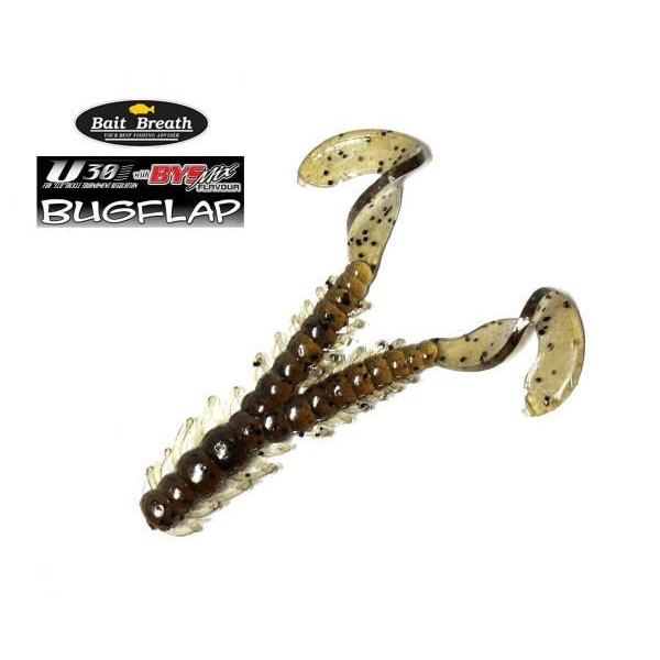 ".Приманка Bait Breath U30 Bug Flap 2,4" (8 шт.) (#142 Green Pumpkin/Black)