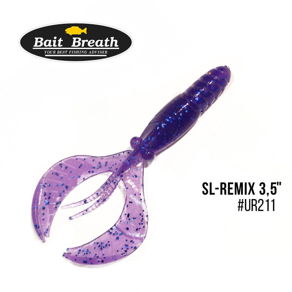 ".Приманка Bait Breath SL-Remix 4" (7шт.) (Ur211 Electric Blue Shad)