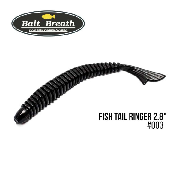 Приманка Bait Breath U30 Fish Tail Ringer 2.8 (8шт.) (003 Solid Black)