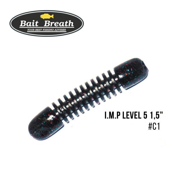 Приманка Bait Breath I.M.P level 5 1,5" (10шт.) (C1 Smoke μＦ Green／μＦ Red／μＦ Black)