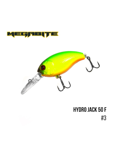 Воблер Megabite Hydro Jack 50 F (50 мм, 9,01гр, 3m) (3)