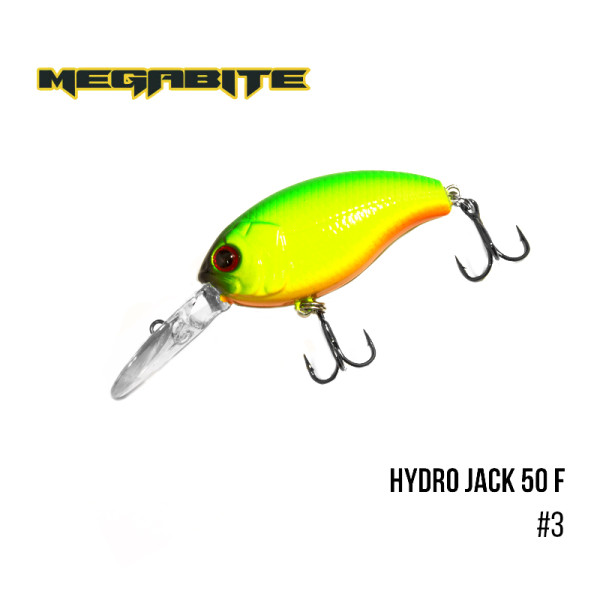 Воблер Megabite Hydro Jack 50 F (50 мм, 9,01гр, 3m) (3)