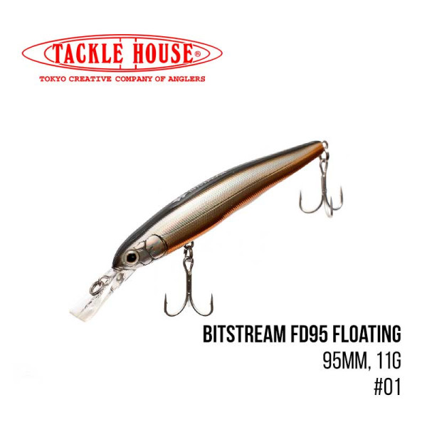 Воблер Tackle House Bitstream FD95 Floating (95mm, 11g,) (01)