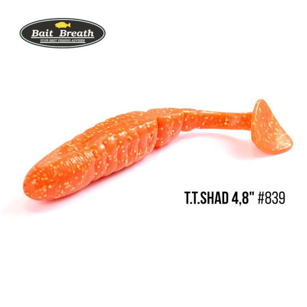 Приманка Bait Breath T.T.Shad 4,8" (5 шт) (S839 　Orange/Gold)