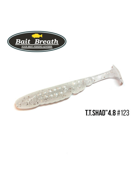 Приманка Bait Breath T.T.Shad 4,8" (5 шт) (123 BYS Clear white ／Silver)