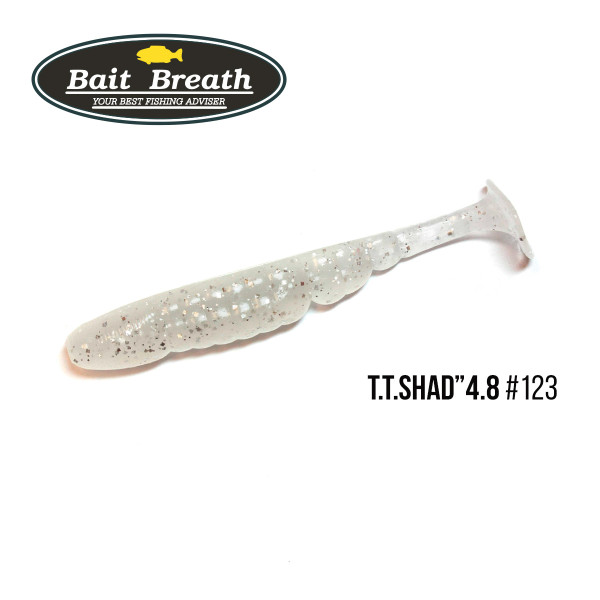 Приманка Bait Breath T.T.Shad 4,8" (5 шт) (123 BYS Clear white ／Silver)