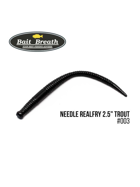 ".Приманка Bait Breath Needle RealFry 2,5" Trout (12шт.) (003 　Solid Black)