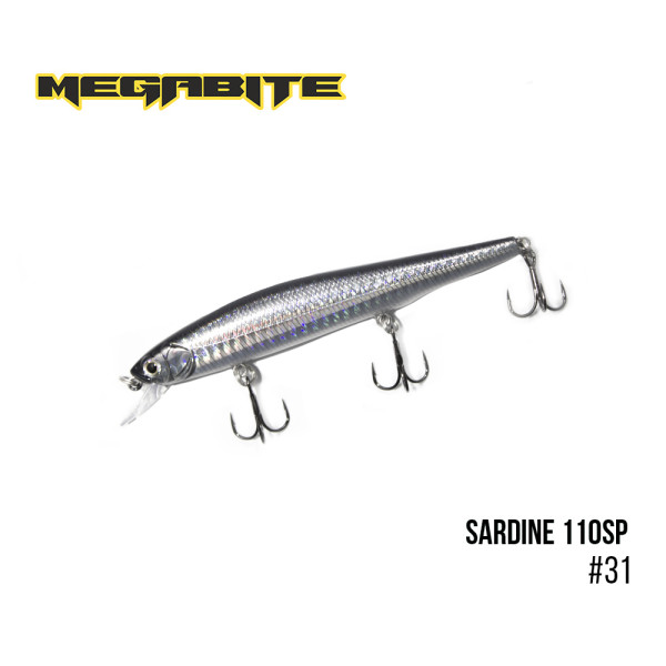 Воблер Megabite Sardine 110SP (110 mm, 13.7 g, 1.2 m) (31)