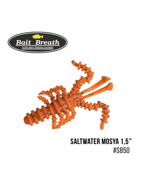 Приманка Bait Breath Saltwater Mosya 1,5" (14 шт.) (S850　Mad orange／blue)
