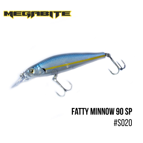 Воблер Megabite Fatty Minnow 90 SP (90 мм, 15,8 гр, 1,3 m) (S020)