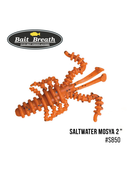 Приманка Bait Breath Saltwater Mosya 2" (10 шт.) (S850 Mad orange／blue)