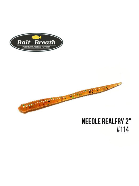 ".Приманка Bait Breath Needle RealFry 2" (15шт.) (114 OrangePumpkin／ＧＲ／．ＲＥ)