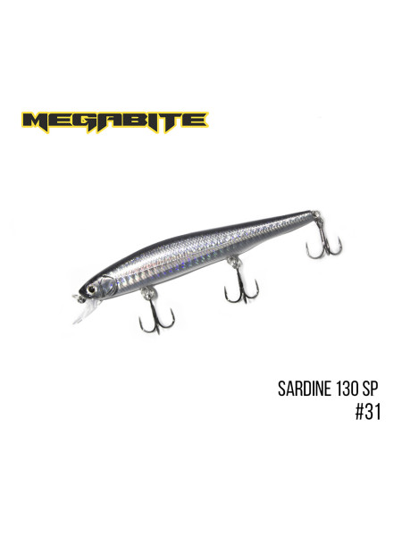 Воблер Megabite Sardine 130SP (130 mm, 19.7 g, 1.8 m) (31)