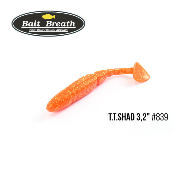 Приманка Bait Breath T.T.Shad 3,2" (7 шт) (S839 Orange/Gold)