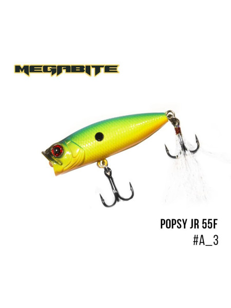 ".Воблер Megabite Popsy Jr 55 F (55 мм, 7,7 гр) (A_3)