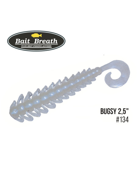 Приманка Bait Breath BUGSY 2,5" (10шт.) (134 White Pearl)