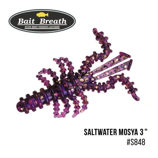 ".Приманка Bait Breath Saltwater Mosya 3" (6 шт.) (S848 Purple-PG)