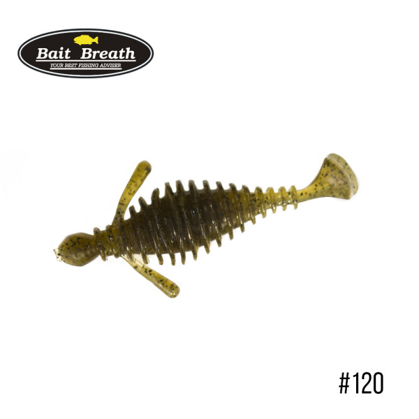 Приманка Bait Breath RUI Big 3.5" (6шт.) (#120 Green Pumpkin/Seed)