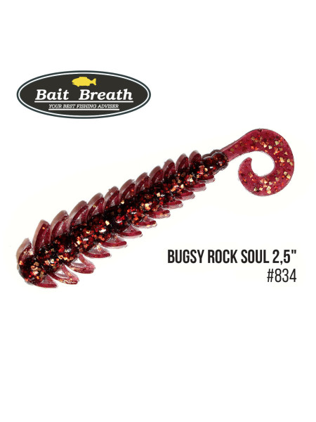 Приманка Bait Breath BUGSY 2,5" Rock Soul (12 шт.) (S834 colablueparl/gold・aplicot)