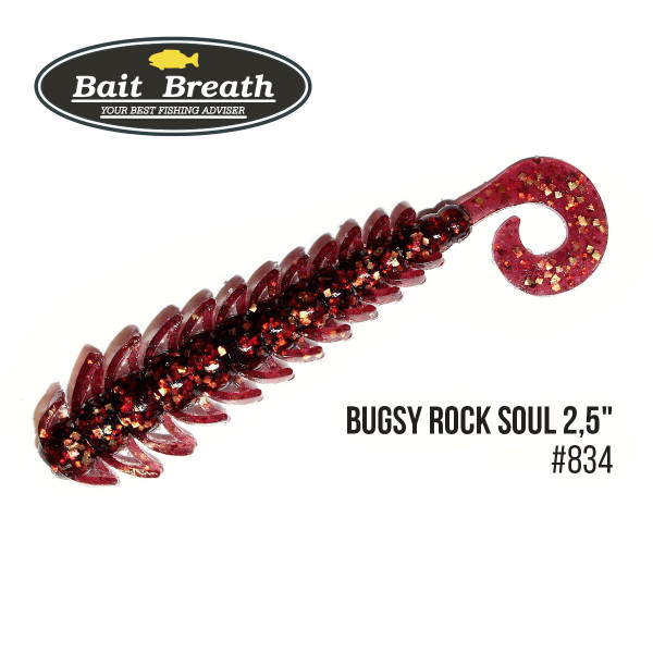 Приманка Bait Breath BUGSY 2,5" Rock Soul (12 шт.) (S834 colablueparl/gold・aplicot)