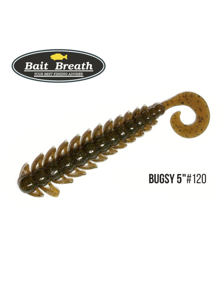 Приманка Bait Breath BUGSY 5"(6шт.) (120 Green Pumpkin/Seed )