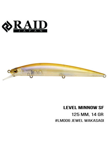 Воблер Raid Level Minnow (125mm, 14g) (006 Jewel Wakasagi)