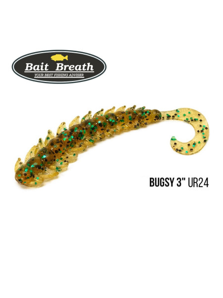 Приманка Bait Breath BUGSY 3" Rock Soul (11 шт.) (Ur24 Pumpkin／green・seed)