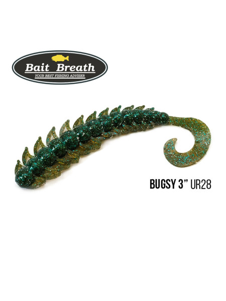 Приманка Bait Breath BUGSY 3" Rock Soul (11 шт.) (Ur28 Motoroil／green)