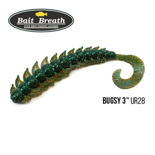 Приманка Bait Breath BUGSY 3" Rock Soul (11 шт.) (Ur28 Motoroil／green)