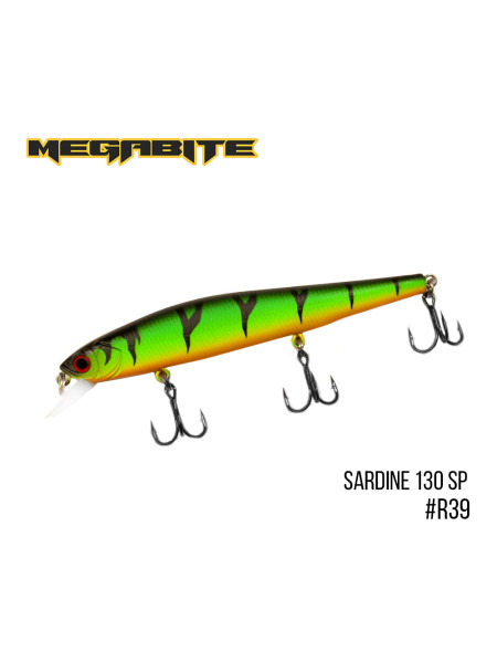 Воблер Megabite Sardine 130SP (130 mm, 19.7 g, 1.8 m) (R39)