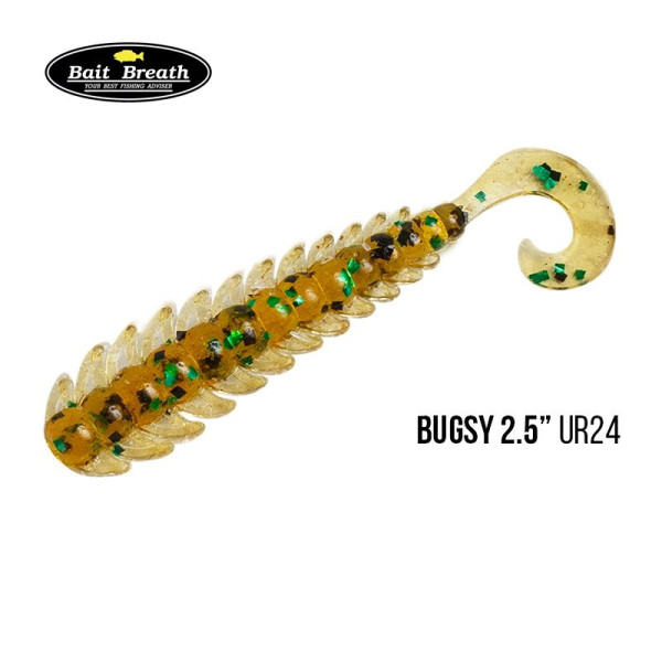 Приманка Bait Breath BUGSY 2,5" Rock Soul (12 шт.) (Ur24 Pumpkin／green・seed)