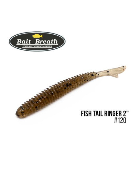 Приманка Bait Breath U30 Fish Tail Ringer 2" (10шт.) (120 Green Pumpkin/Seed)