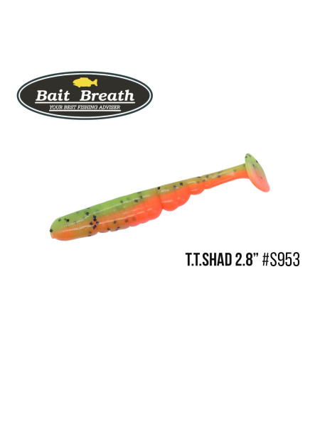 ".Приманка Bait Breath T.T.Shad 2,8" (7 шт) (S953 Spawn Shad(Two Tone Color) Chart / Orange)