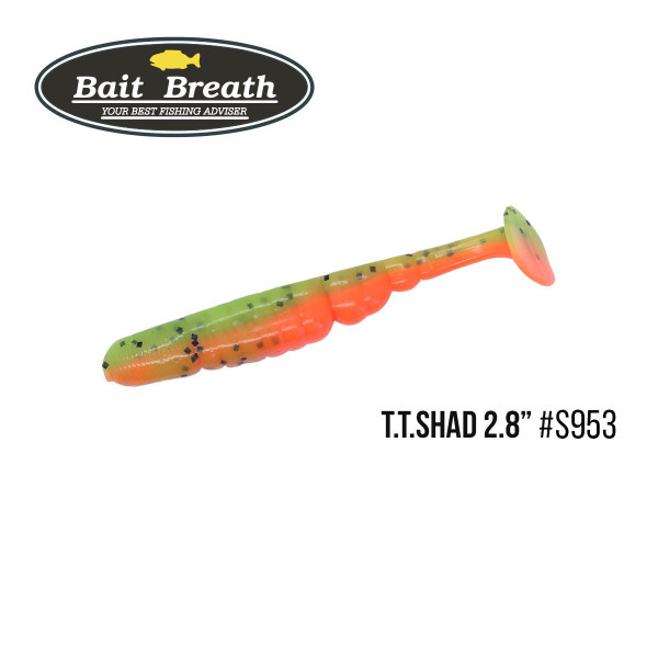 ".Приманка Bait Breath T.T.Shad 2,8" (7 шт) (S953 Spawn Shad(Two Tone Color) Chart / Orange)