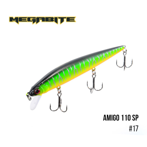 Воблер Megabite Amigo 110 SP (110 мм, 14,3 гр, 1,0 m) (17)