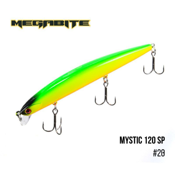 ".Воблер Megabite Mystic 120 SP (120 мм, 14,8 гр, 0,5 m) (23)