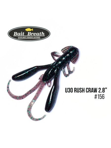 ".Приманка Bait Breath U30 Rush Craw 2.8" (7шт.) (156 Junebug /green)